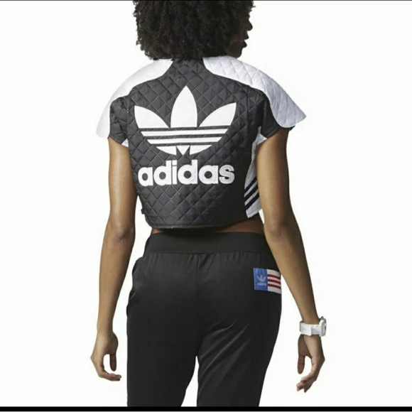 🏷Adidas X Rita Ora NWOT Cosmic Collection Space Shifter Activewear Top - M - Picture 2 of 9